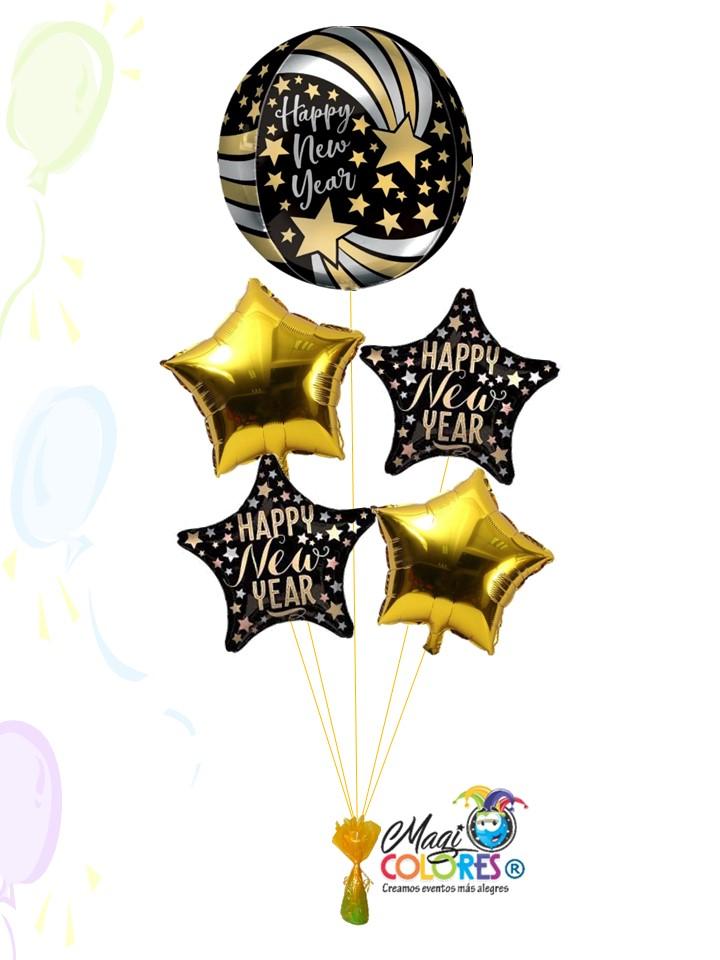 Bouquet Globo Orbz Happy New Year 