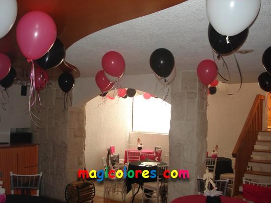 Globos con helio para el techo
