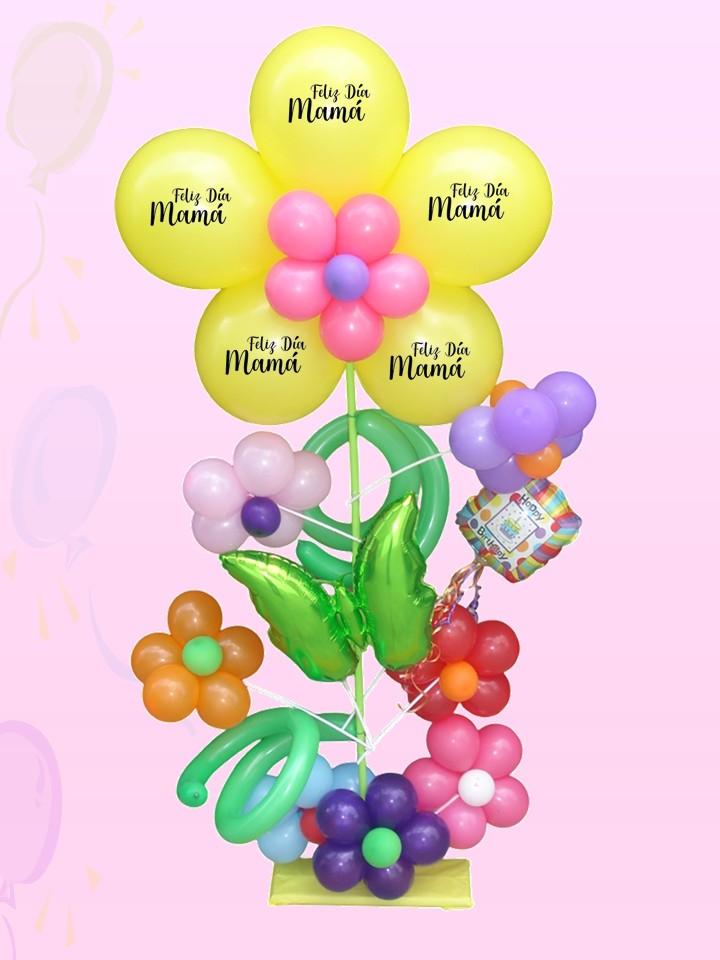 Arreglo con Globos Día de las Madres