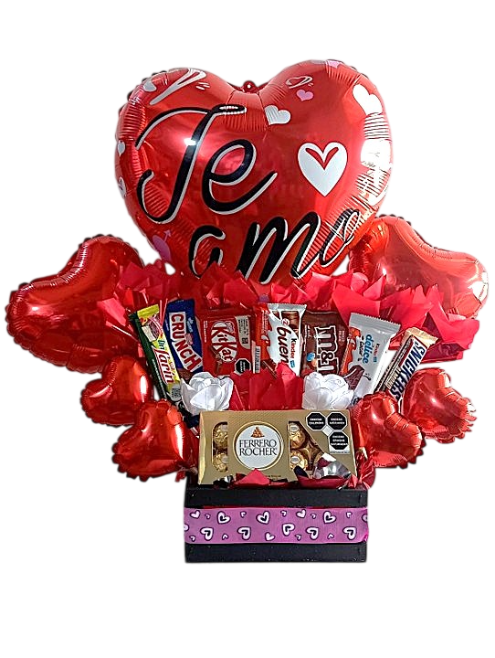 Arreglo con Globos San Valentín
