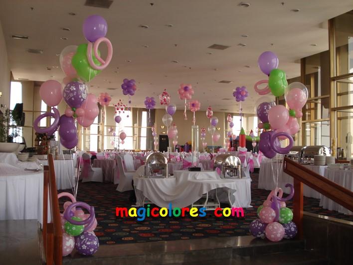 Globos con helio para bautizo