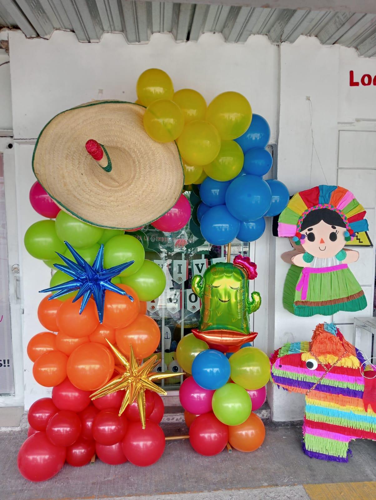 Mampara con Globos Noche Mexicana