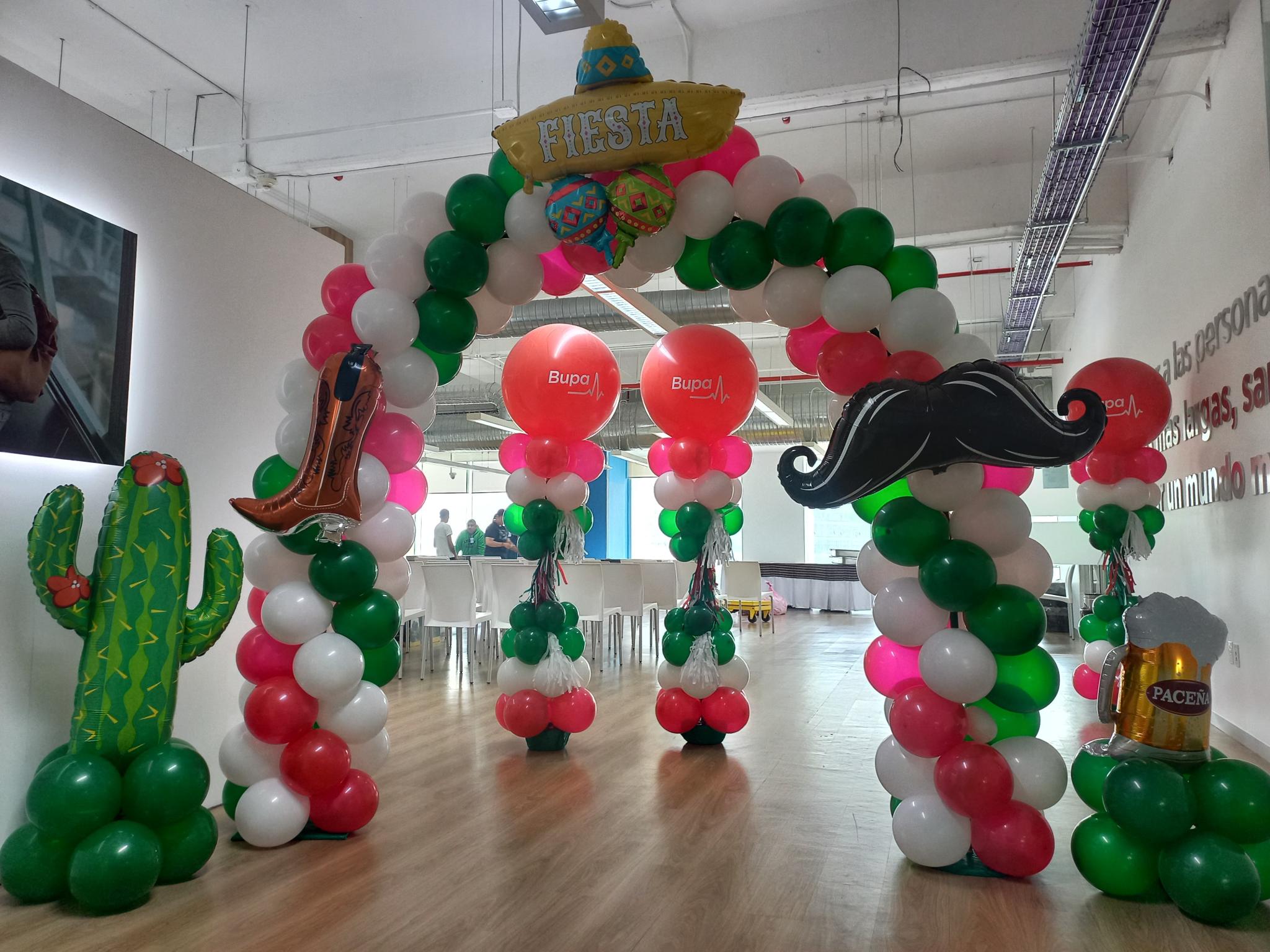 Arco con Globos Noche Mexicana