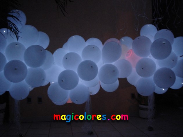 Globos con helio y luz propia