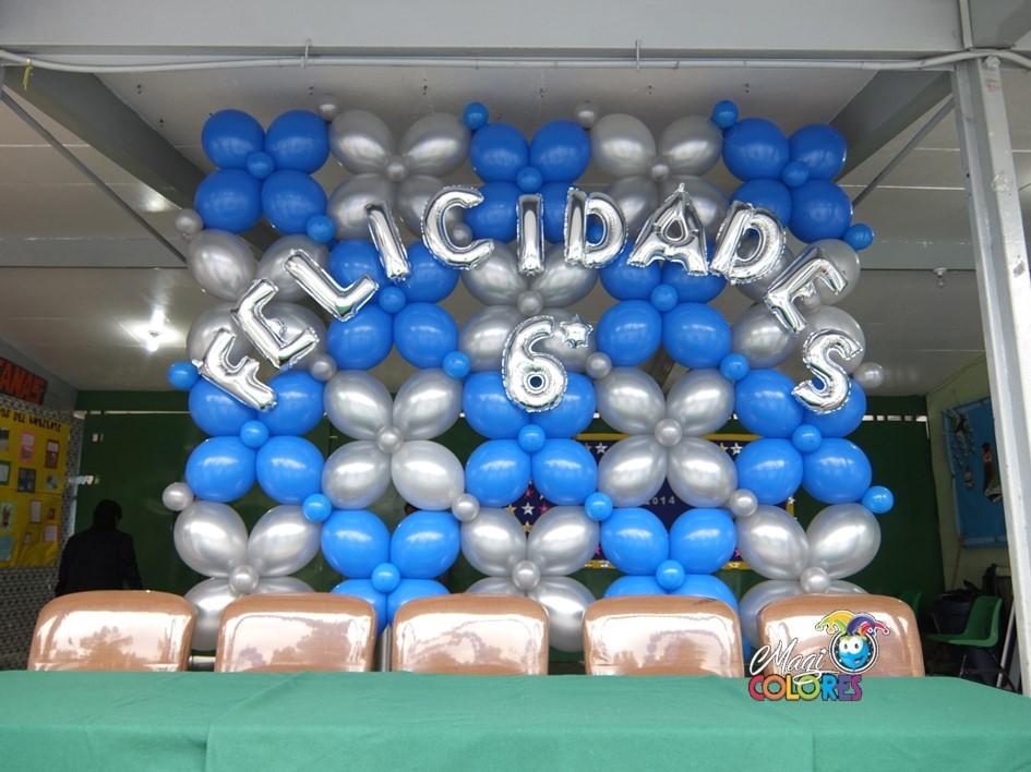 Pared de globos para graduados