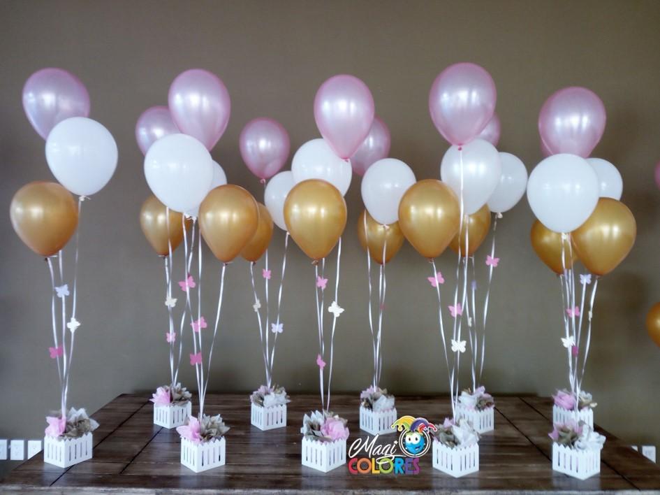 Arreglos de globos con helio para comunión