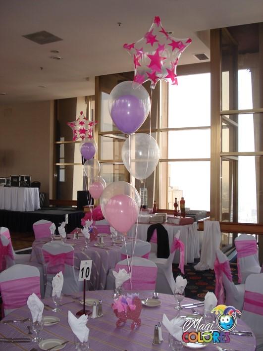 Ramillete de globso con helio baby shower