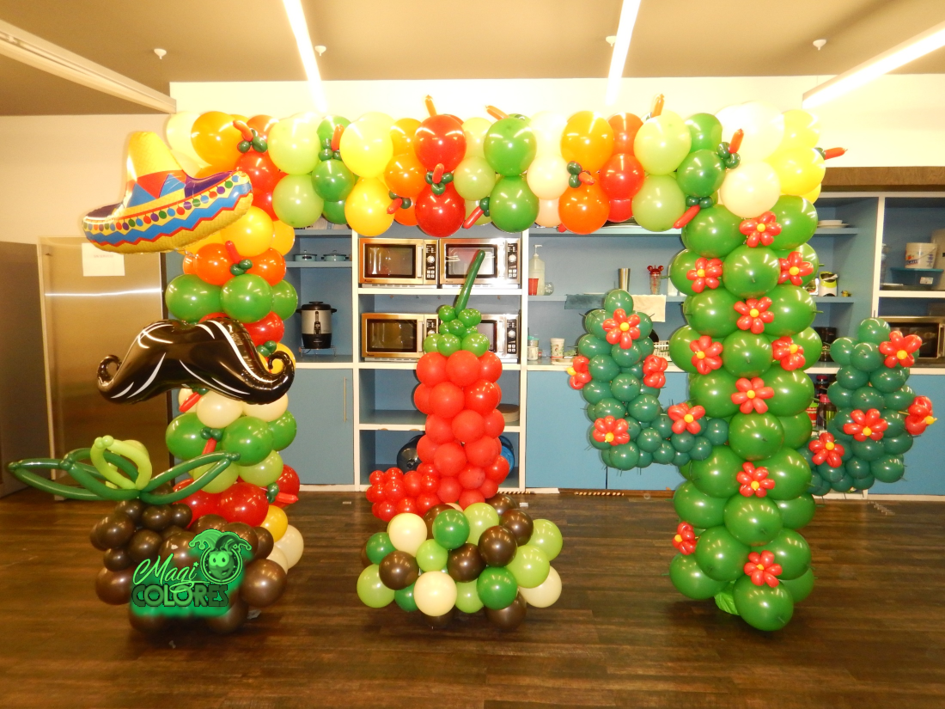 Arco con Globos Noche Mexicana