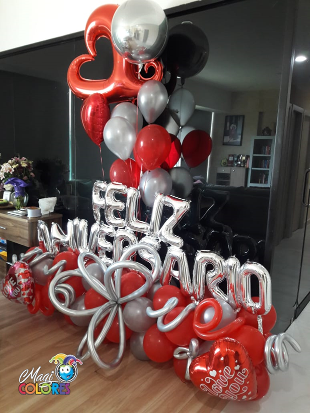 Arreglo Gigante Feliz Aniversario
