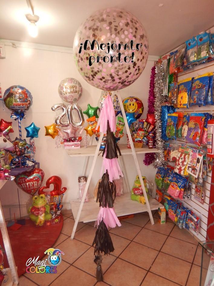 Arreglo con globos mejórate