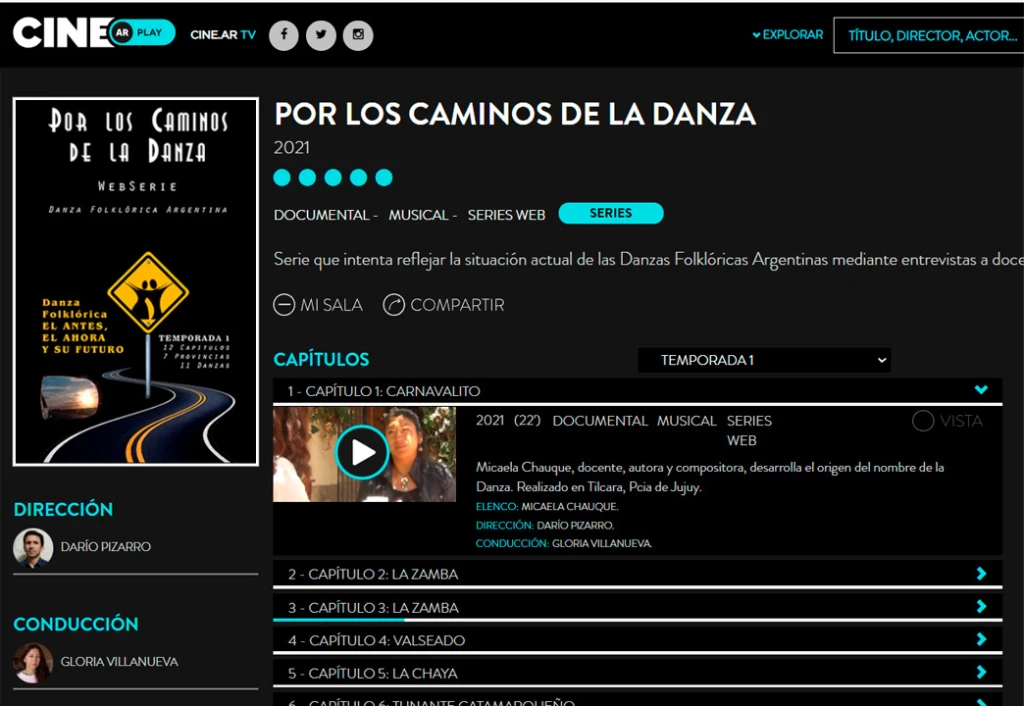 POR LOS CAMINOS DE LA DANZA- Serie WEB de DANZAS FOLKLÓRICAS