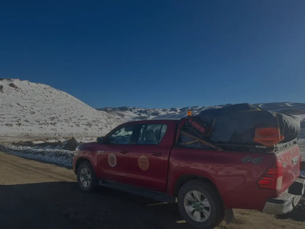 Camioneta de Josesito preparada para los caminos y condiciones de la Puna