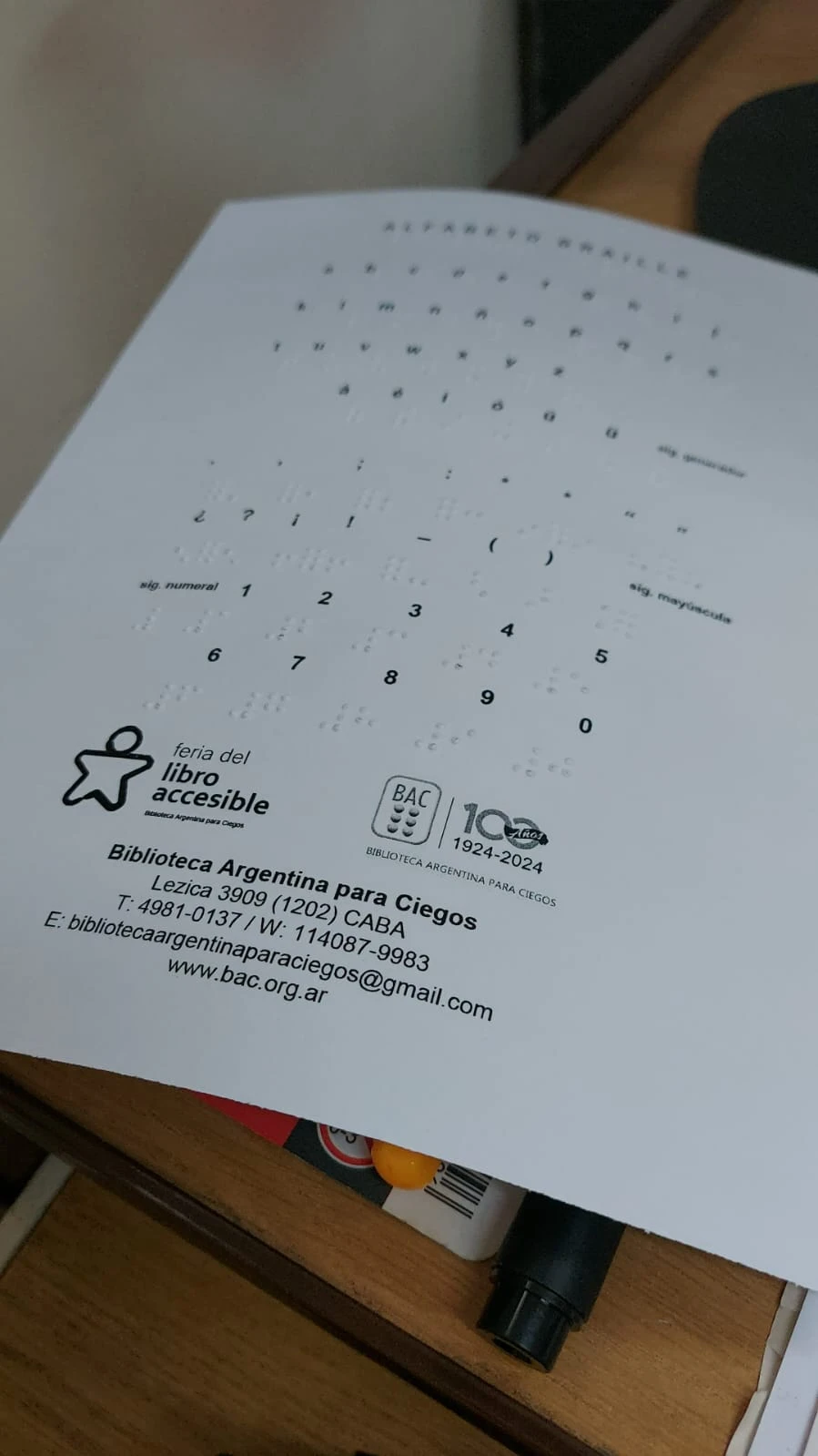 alfabeto braille BAC