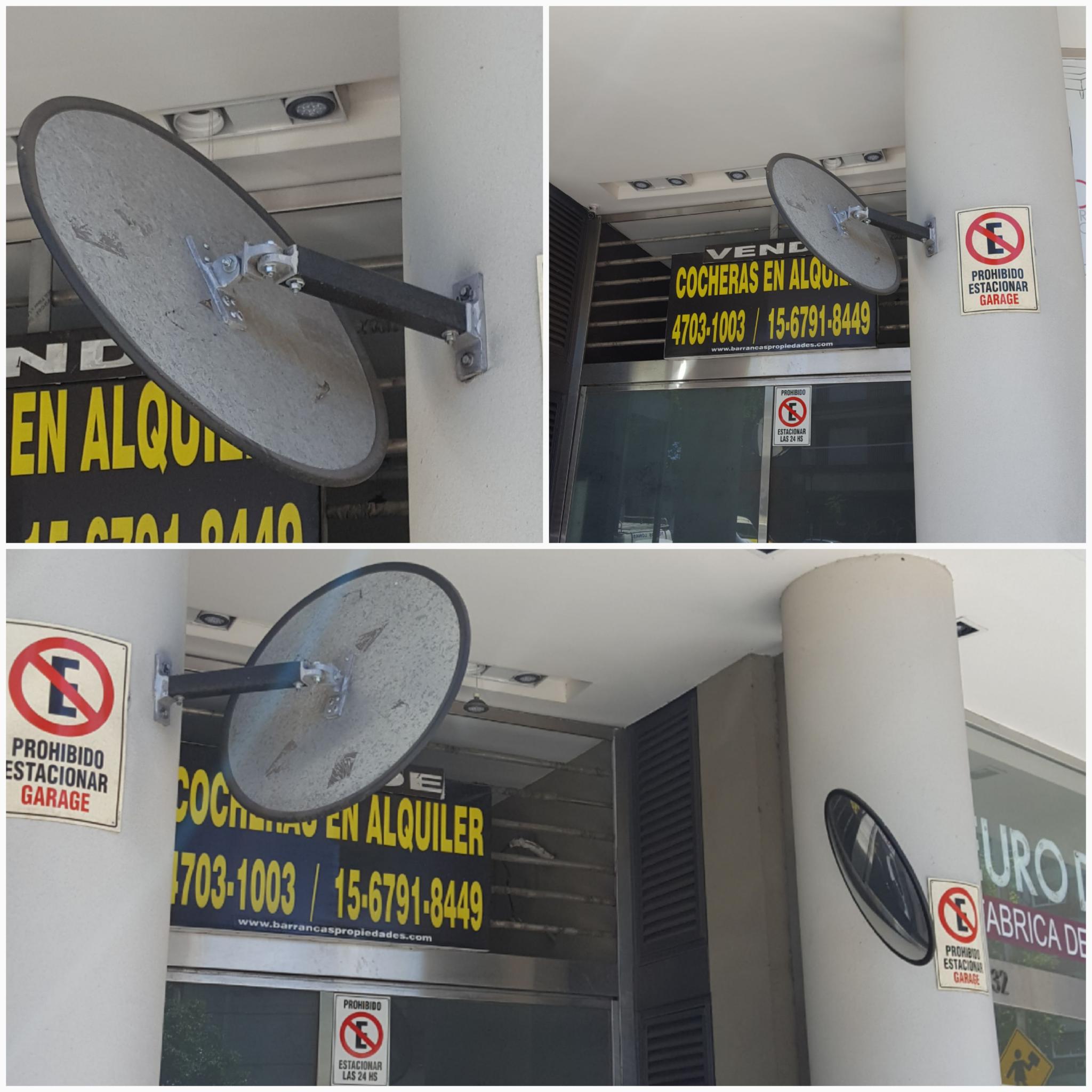 espejos parabólicos para salidas de garage