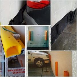 Topes de estacionamiento para pared