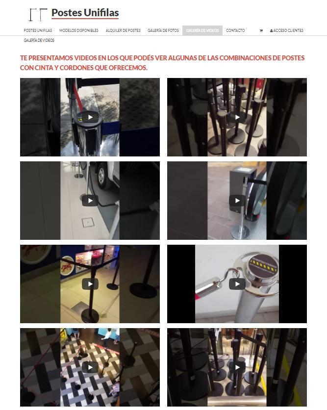 POSTES UNIFILAS - galería de videos
