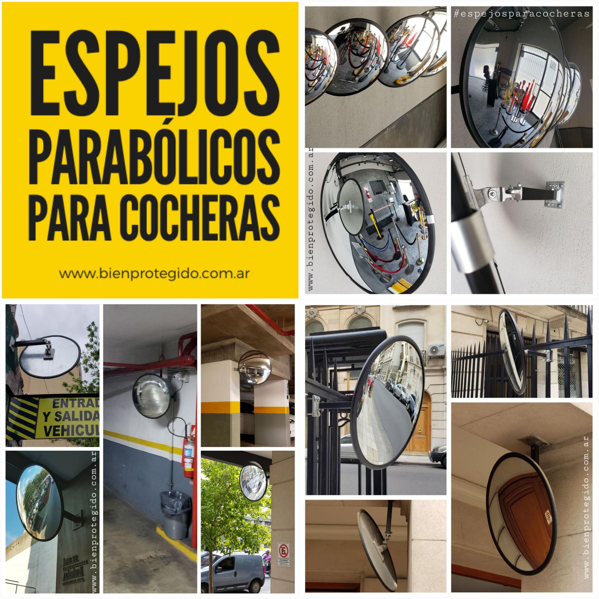 Espejos curvos convexos para ver puntos ciegos.