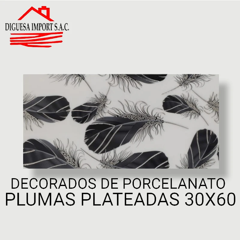 DecoradosdePorcelanatoPlumaPlateadas30x60-DIGUESAIMPORTSAC.webp