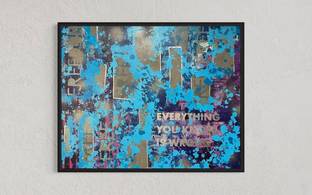 Everithing you know - Bold contemporary abstract painting 