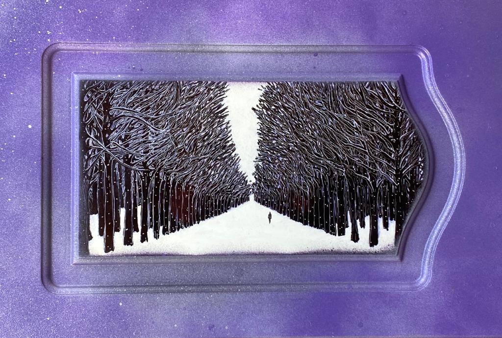 50x33 cms técnica mixta sobre base laqueada
