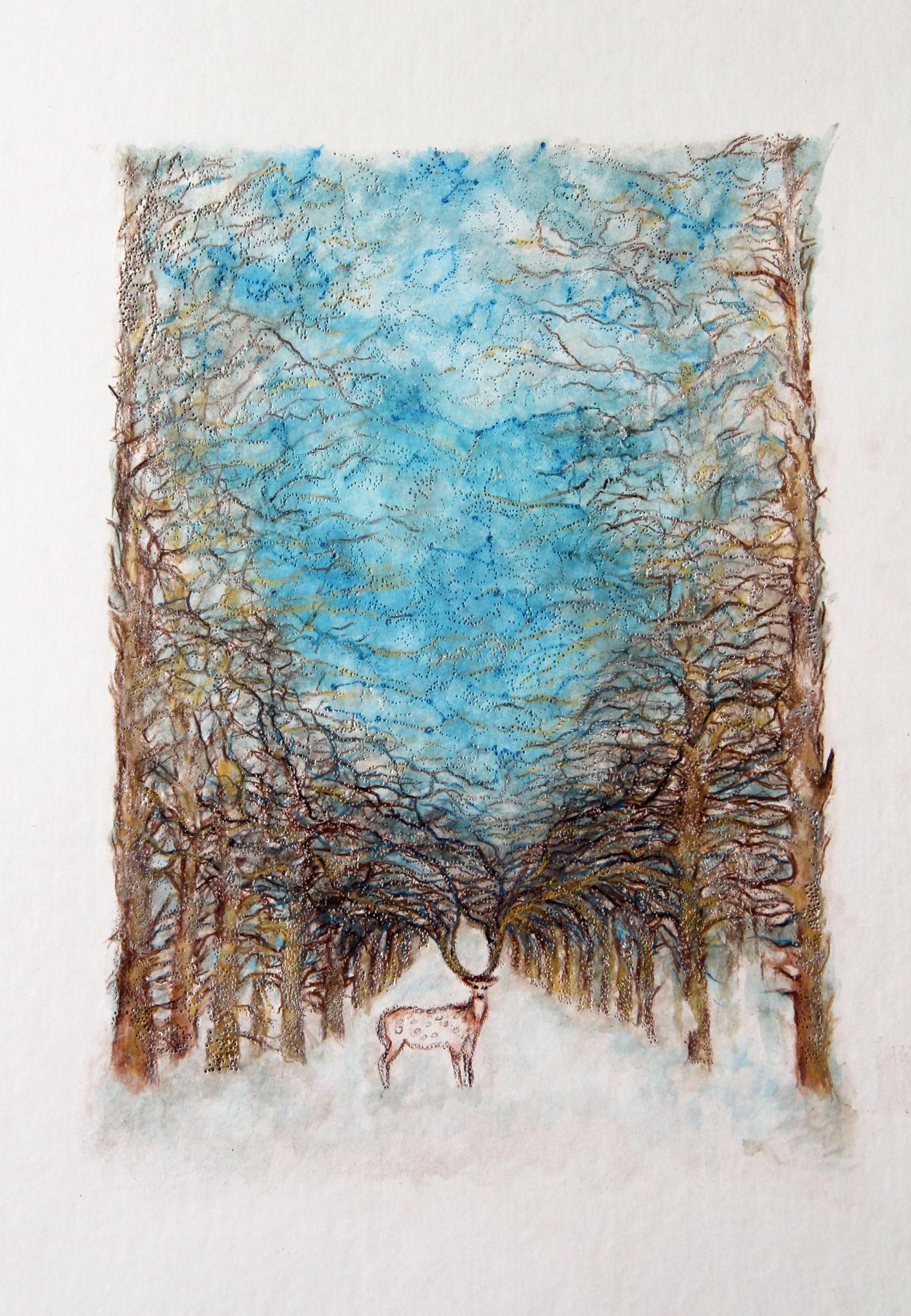 28x37cms dibujo en técnica mixta