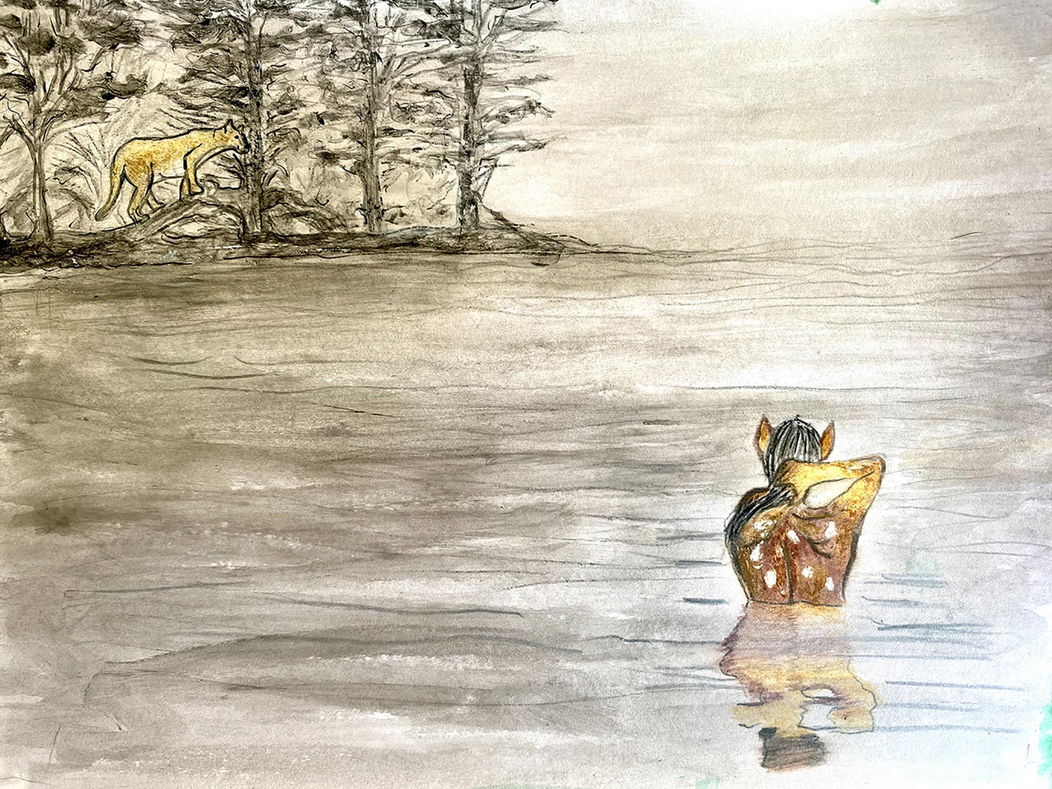 20x15cms dibujo en t´mpera, lápiz de color y boligrafo de tinta