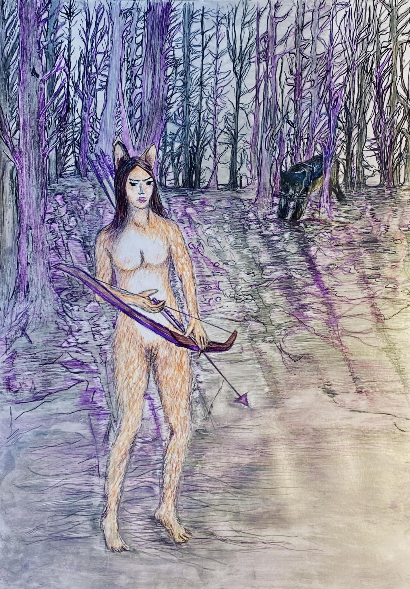 20x30 cms dibujo en t´cnica mixta
