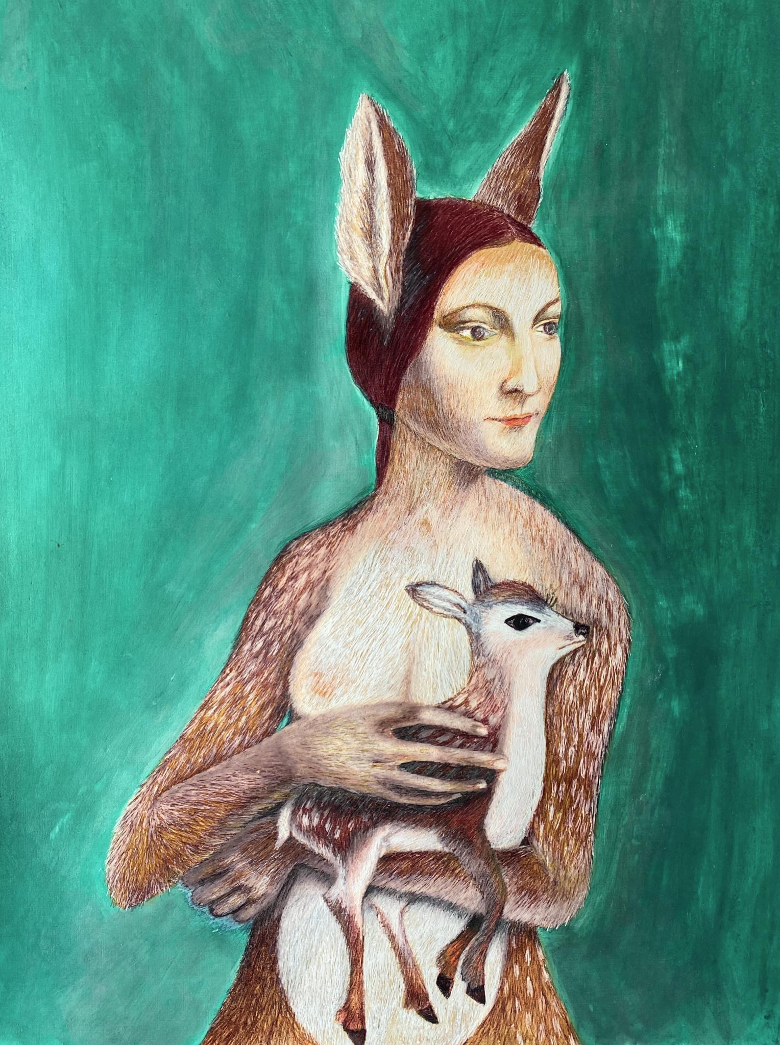Dibujo en técnica mixta 30 x 40 cms