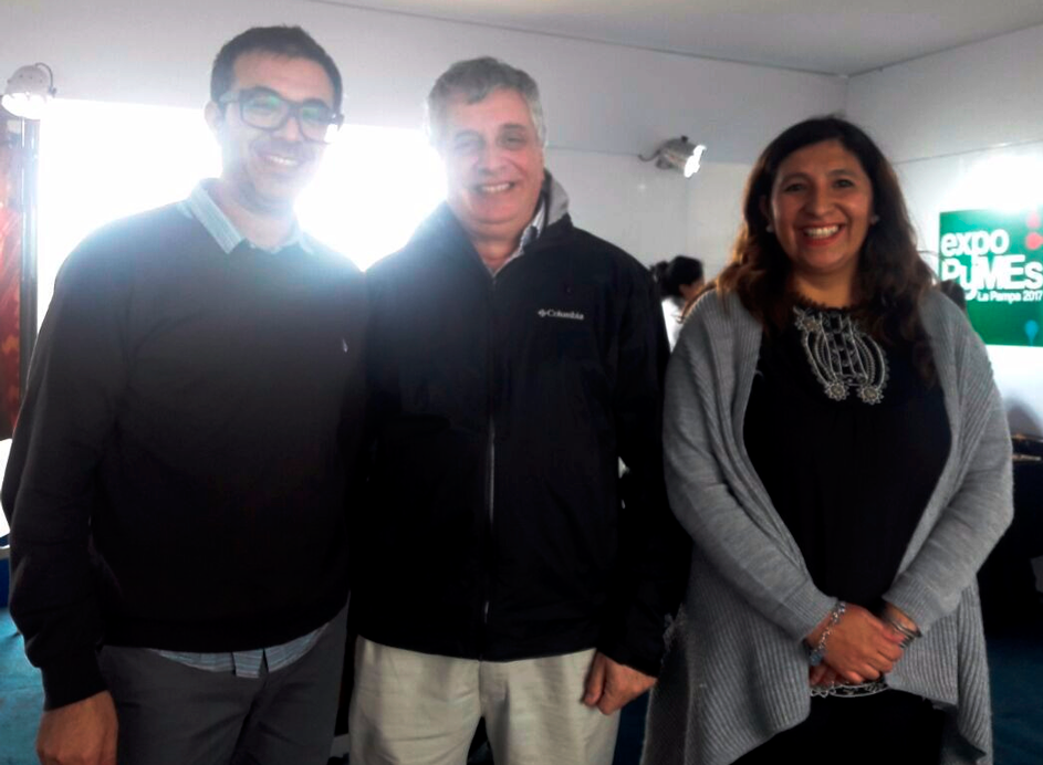 Pablo Marciano / Ministro de Producción de La Pampa Ricardo Moraleja /  Directora de Comercio y Subsecretaria de Industria  Ministerio de La Producciòn del Gobierno de La Pampa Marisa Casimiro