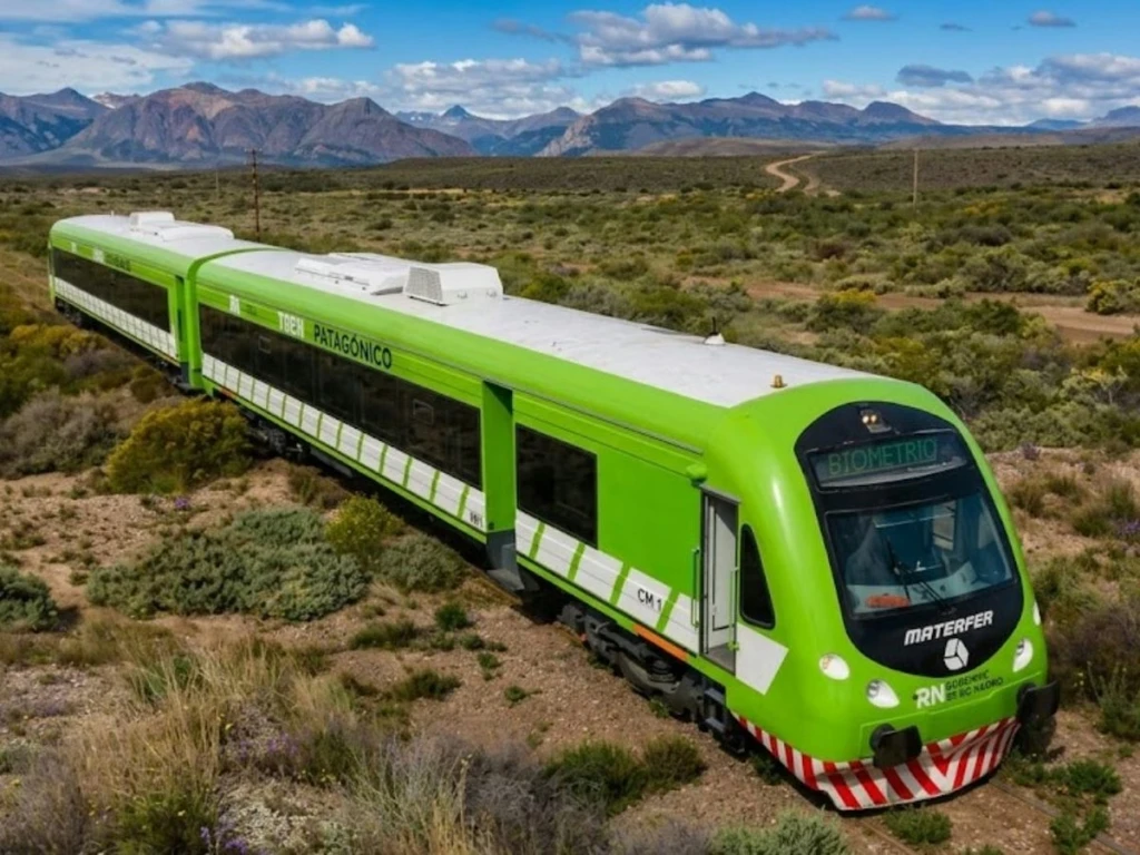 Tren turístico en la estepa