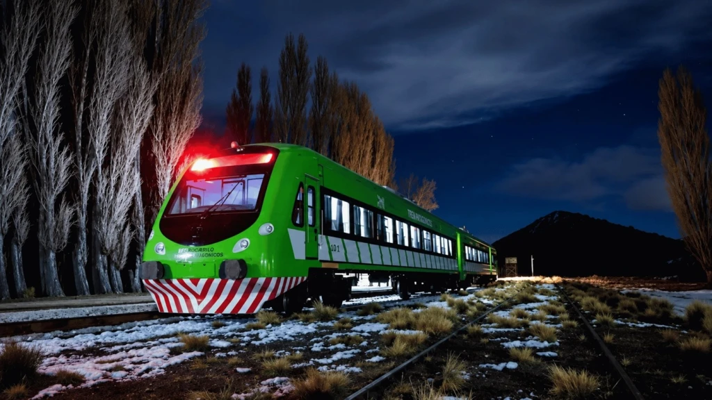 Tren turístico de noche