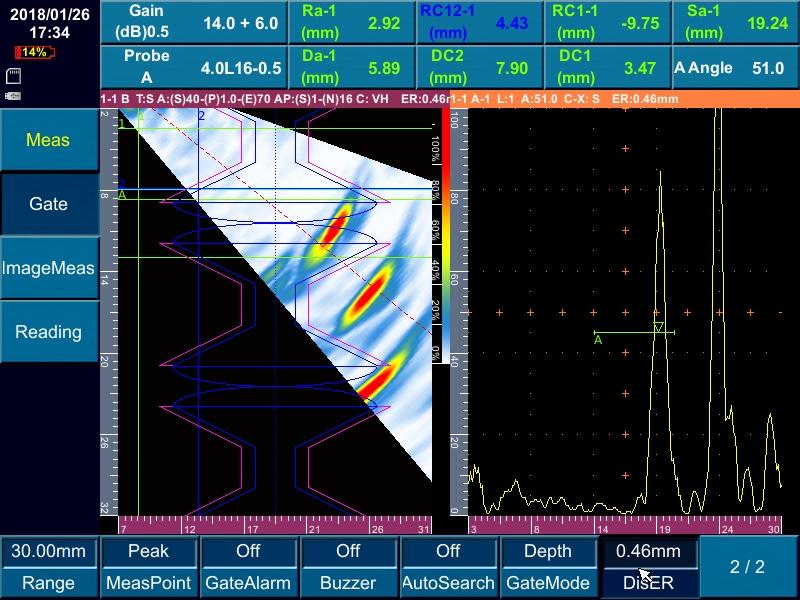 Son las mismas fisuras defoto Nº2, Siendo este ensayo volumétrico permite conocer la profundidad, se evidencia la gravedad porque son casi pasantes.