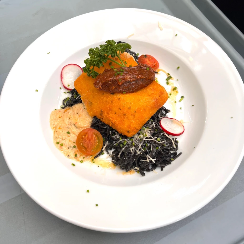 Crocante de Jaiba all’ inchiostro