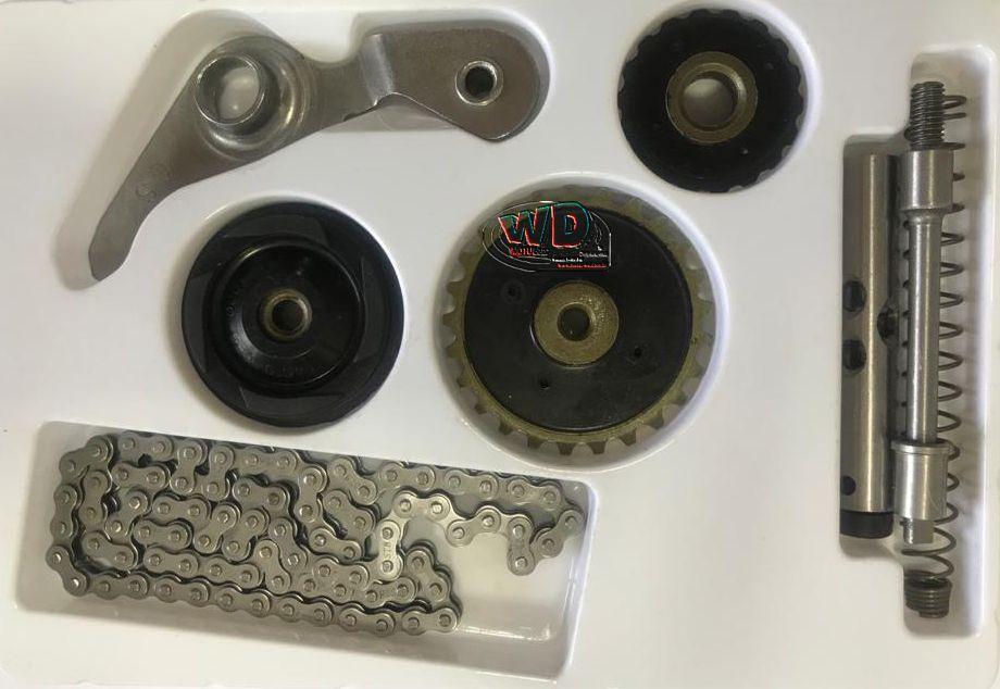 KIT DISTRIBUCION COMPLETO (CADENA-FLAUTIN-RODILLOS-BRAZO)