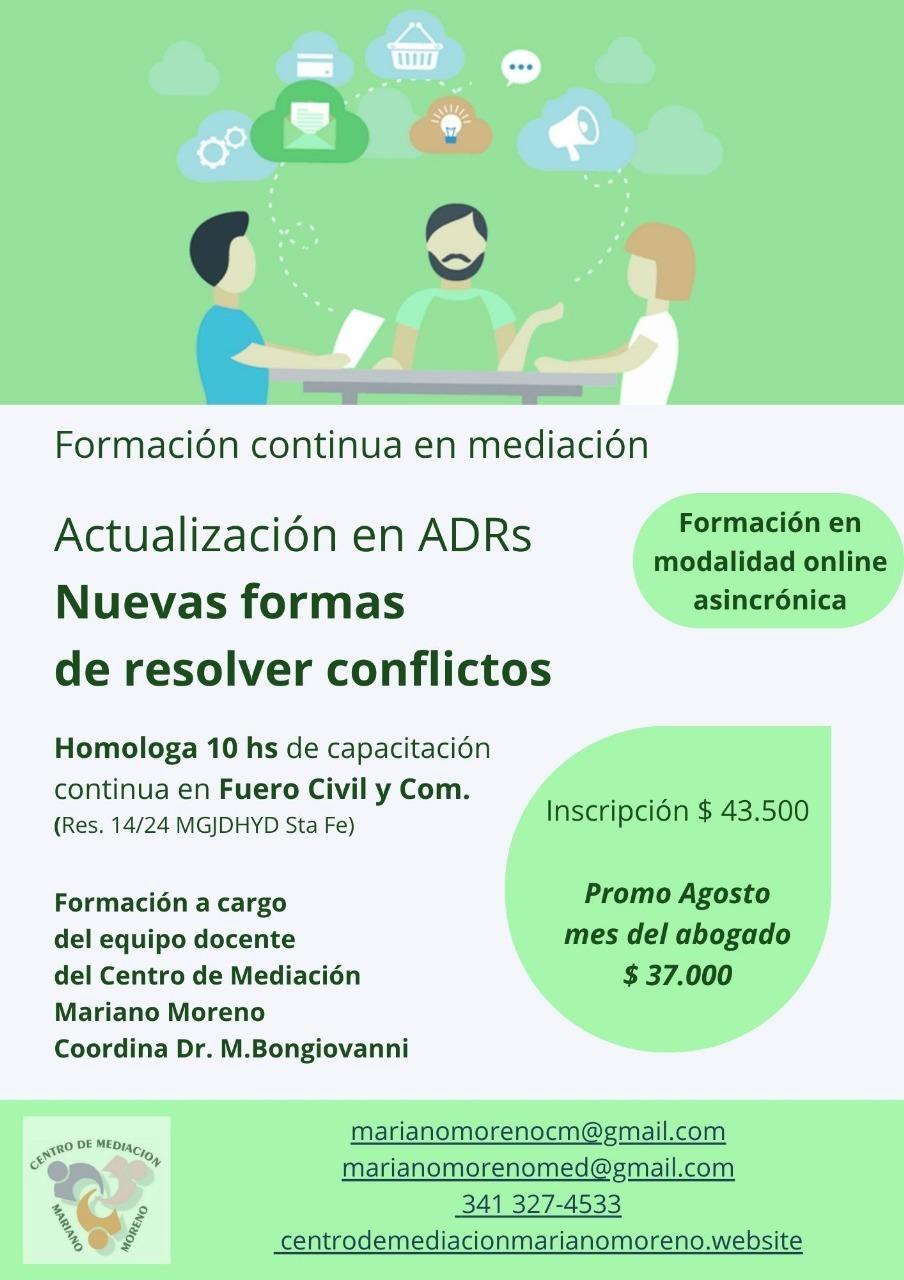 Actualización en ADRs- Nuevas formas de resolver conflictos.