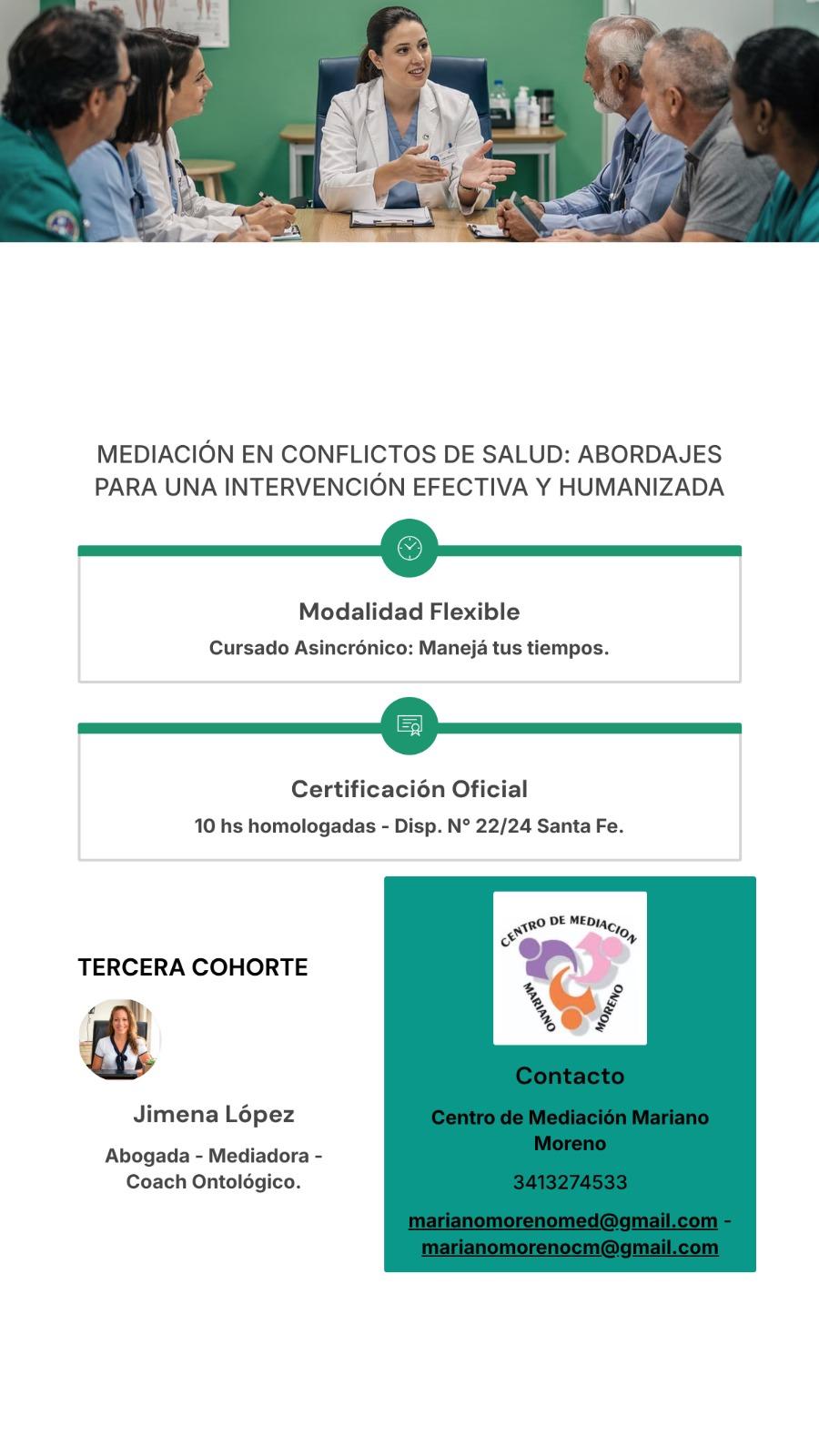 Mediación en conflictos del derecho a la salud. 3a cohorte. 