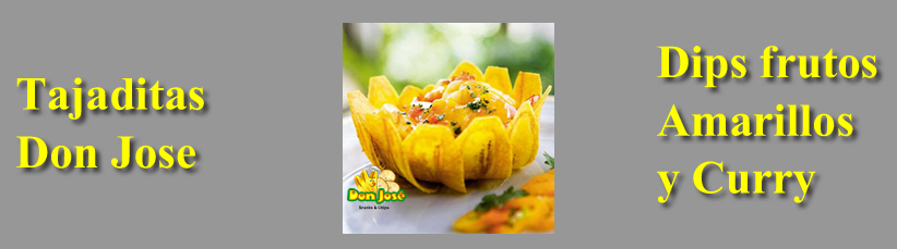 Dips de frutos amarillos y curry