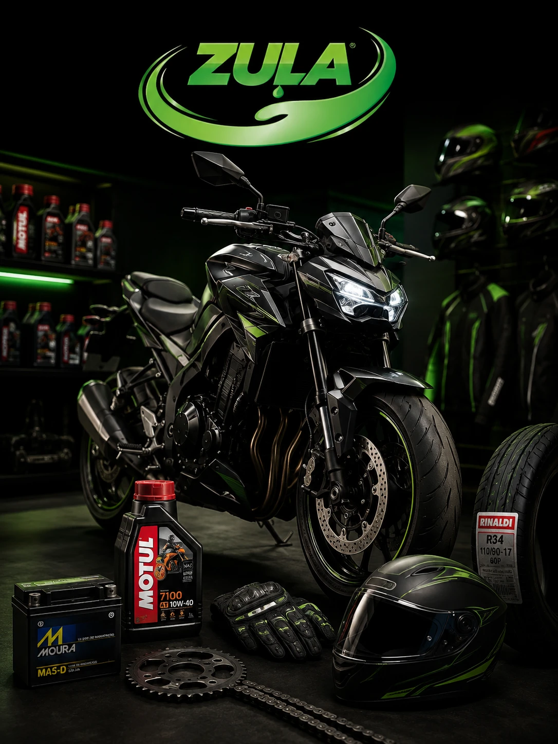 Taller de mantenimiento de motocicletas y repuestos