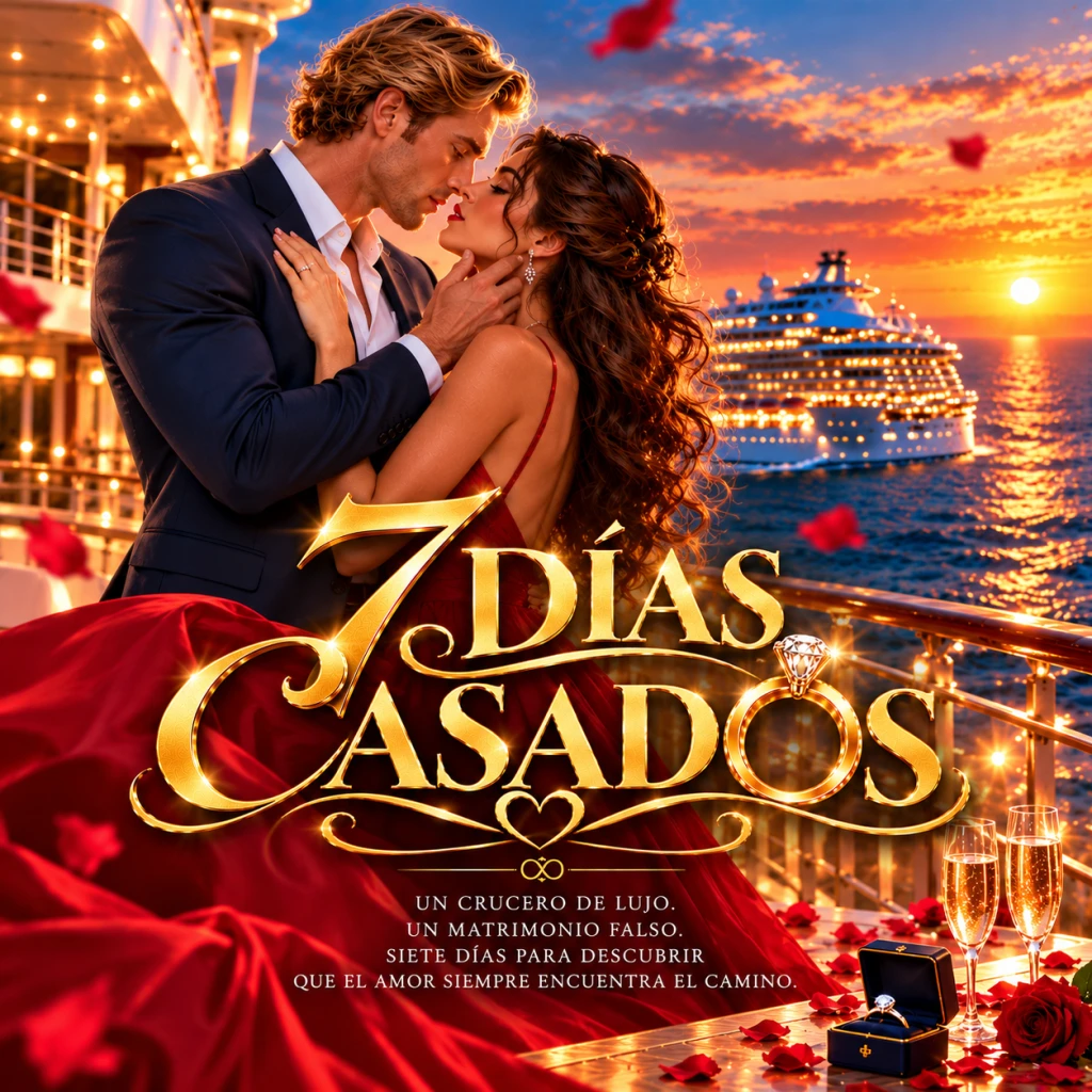 Portada del libro 7 D&iacute;as Casados sobre una mesa de lectura