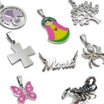 Dijes Cristal, Religiosos, Animales, Envejecidos, Perchitas, Árbol de la Vida, Nombres, Esmaltados, Chakras, todos en Acero Quirúrgico