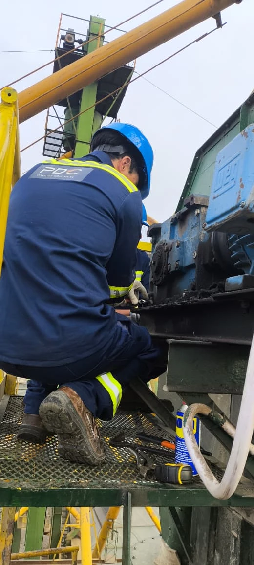 Cambio de retenes en reductor de noria