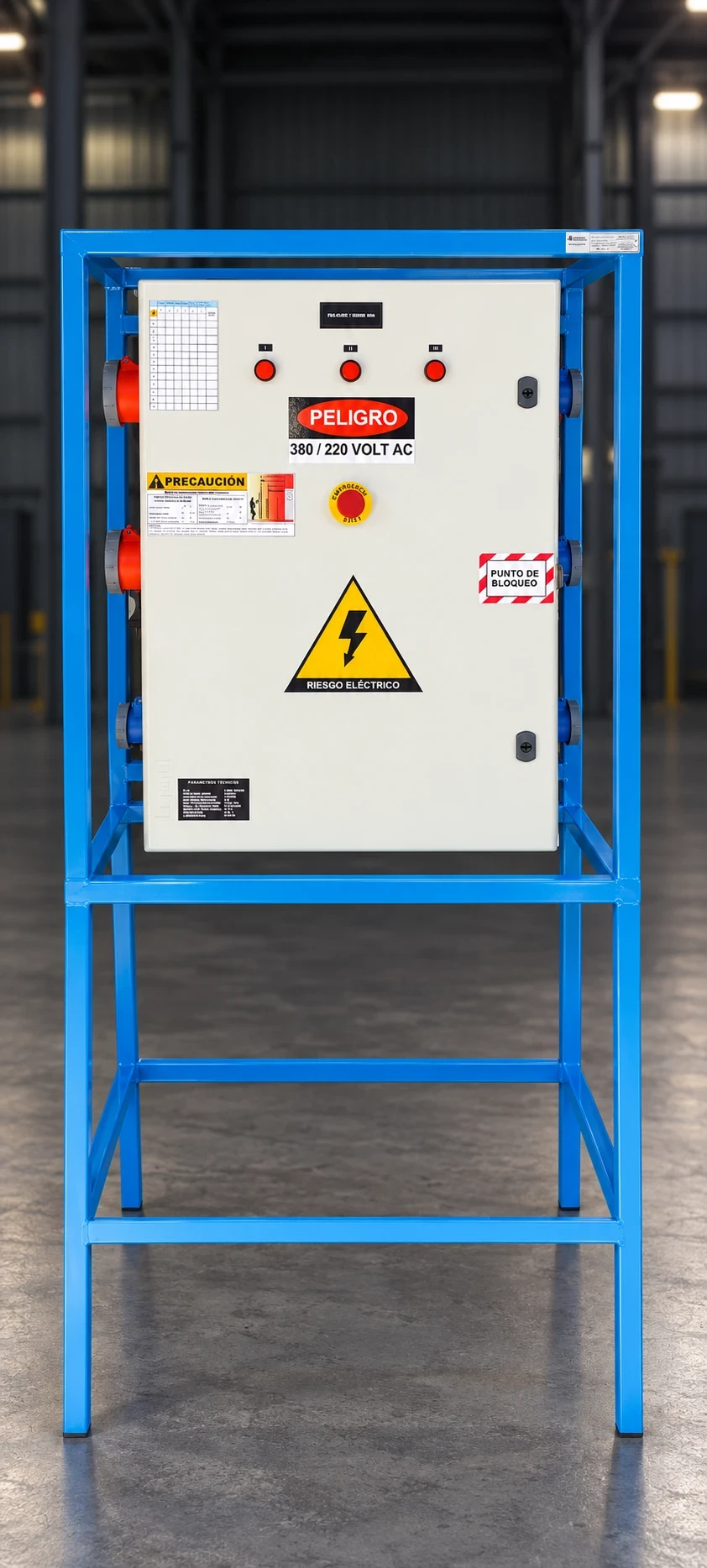 Tablero eléctrico de distribución industrial instalado