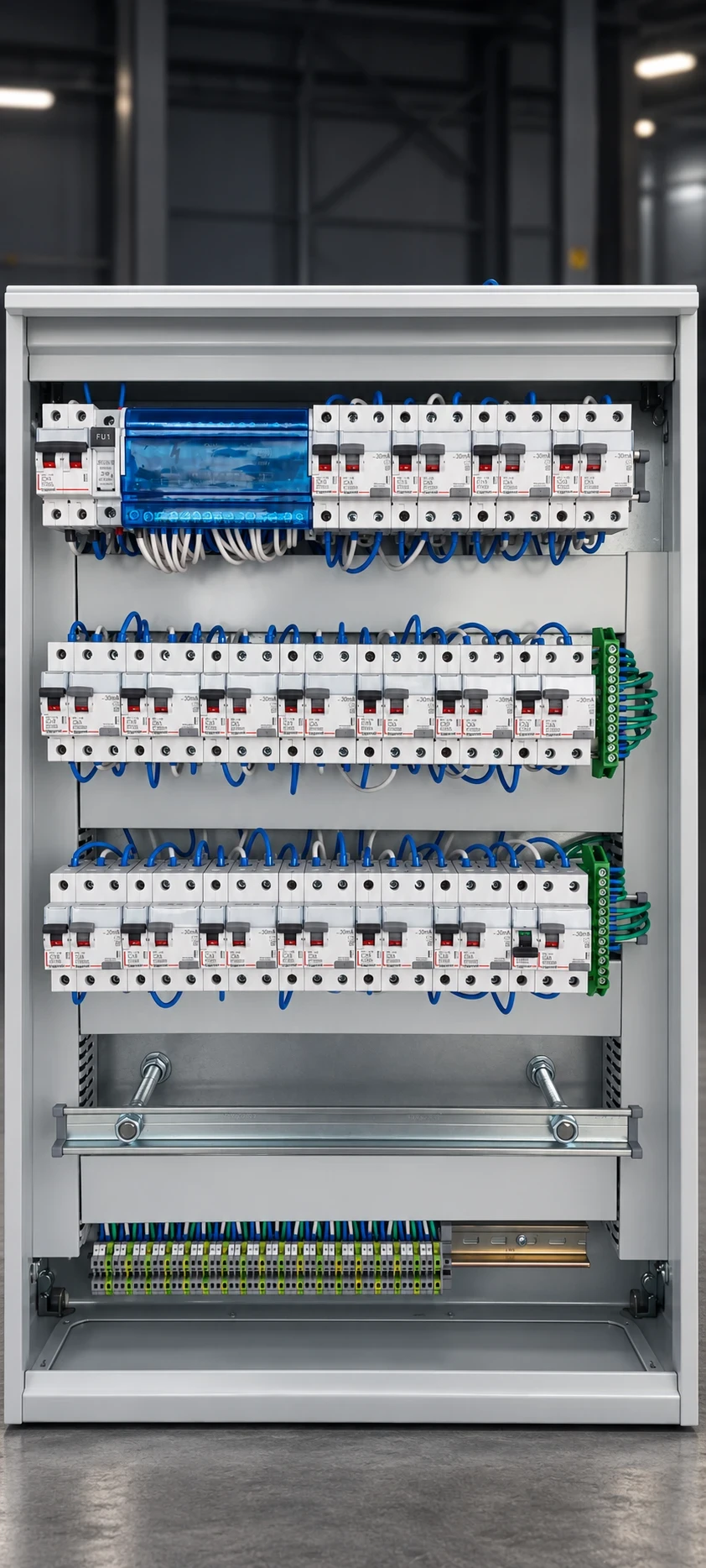 Personal técnico realizando pruebas de seguridad eléctrica