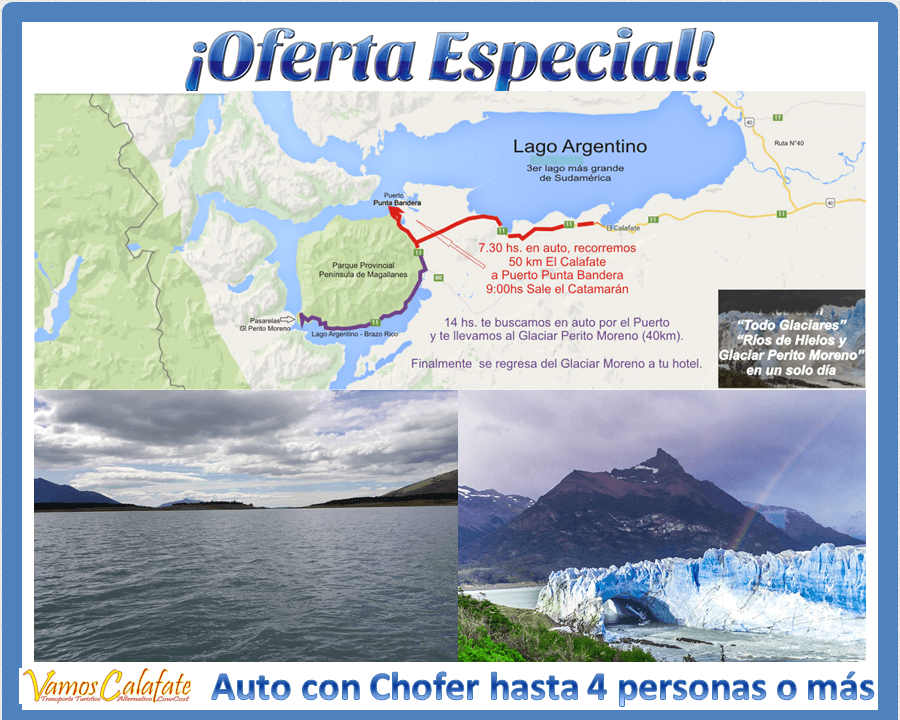 Todo Glaciares, Glaciar Perito Moreno, Spegazzini, Glaciar Upsala, Glaciar Seco