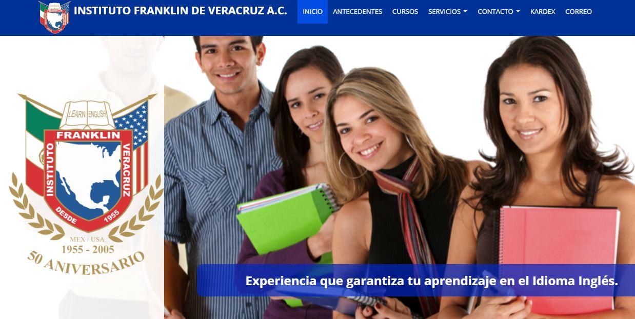instituto Franklin página diseñada por amiweb.mx