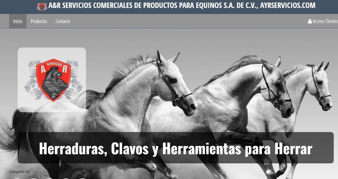 Herraduras, Clavos y herramientas para herrar  página diseñada por amiweb.mx