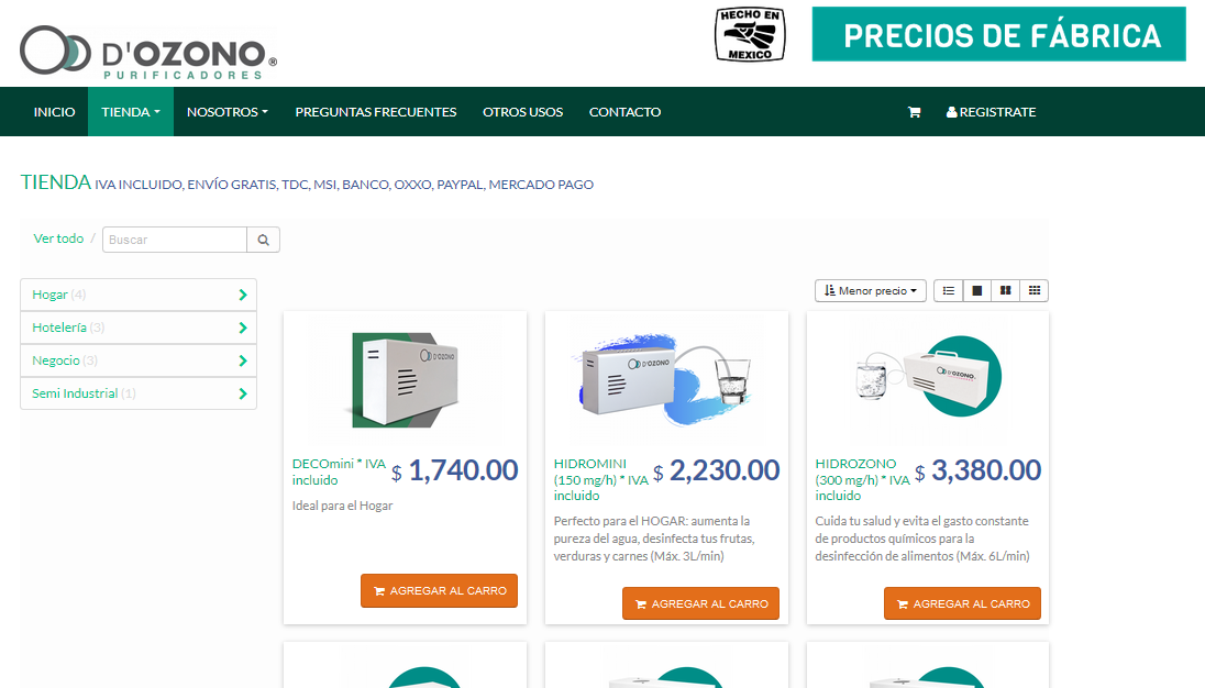 tienda online Purificadores de aire y agua