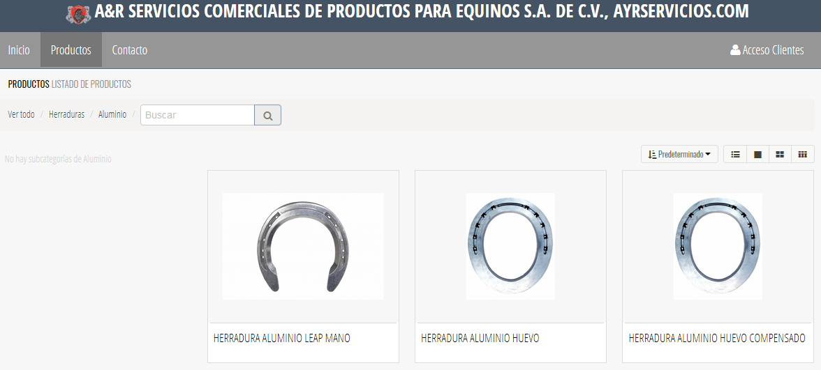 A&R SERVICIOS COMERCIALES DE PRODUCTOS PARA EQUINOS S.A. DE C.V., ayrservicios.com
