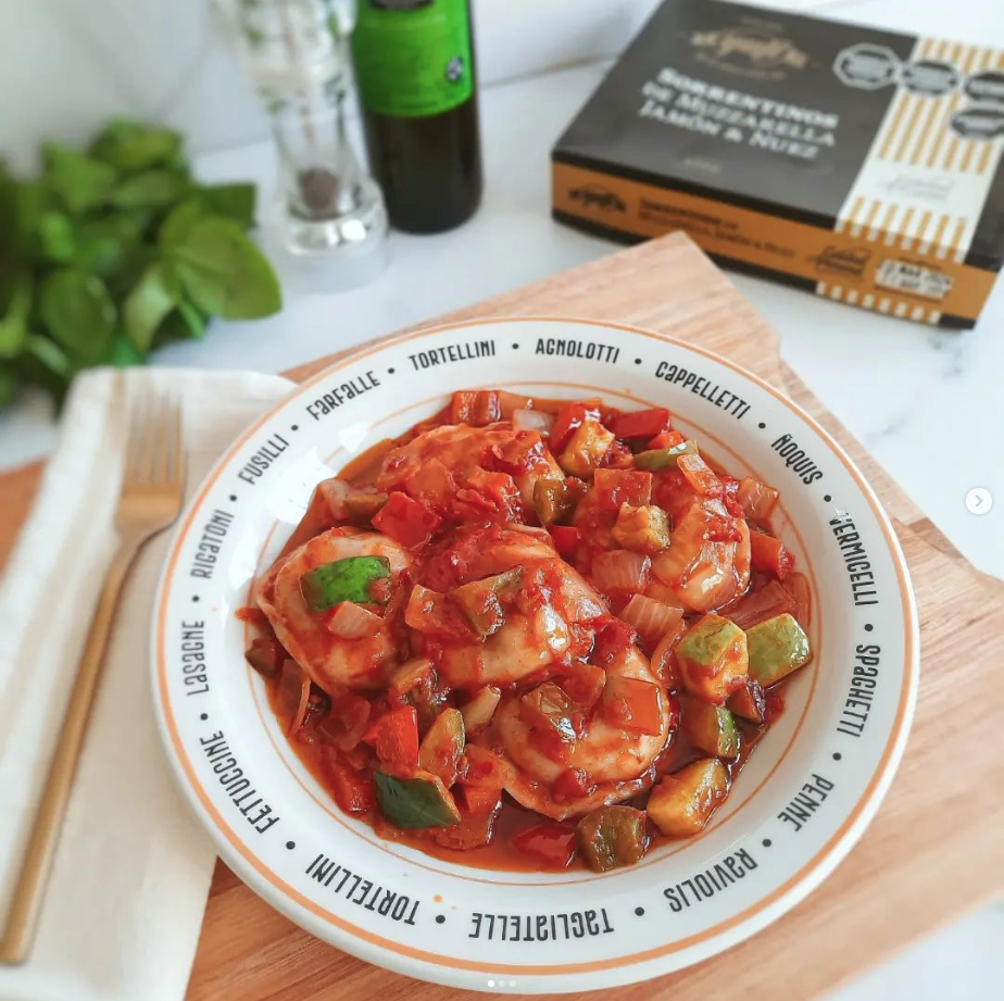 Sorrentinos con Pisto de verduras