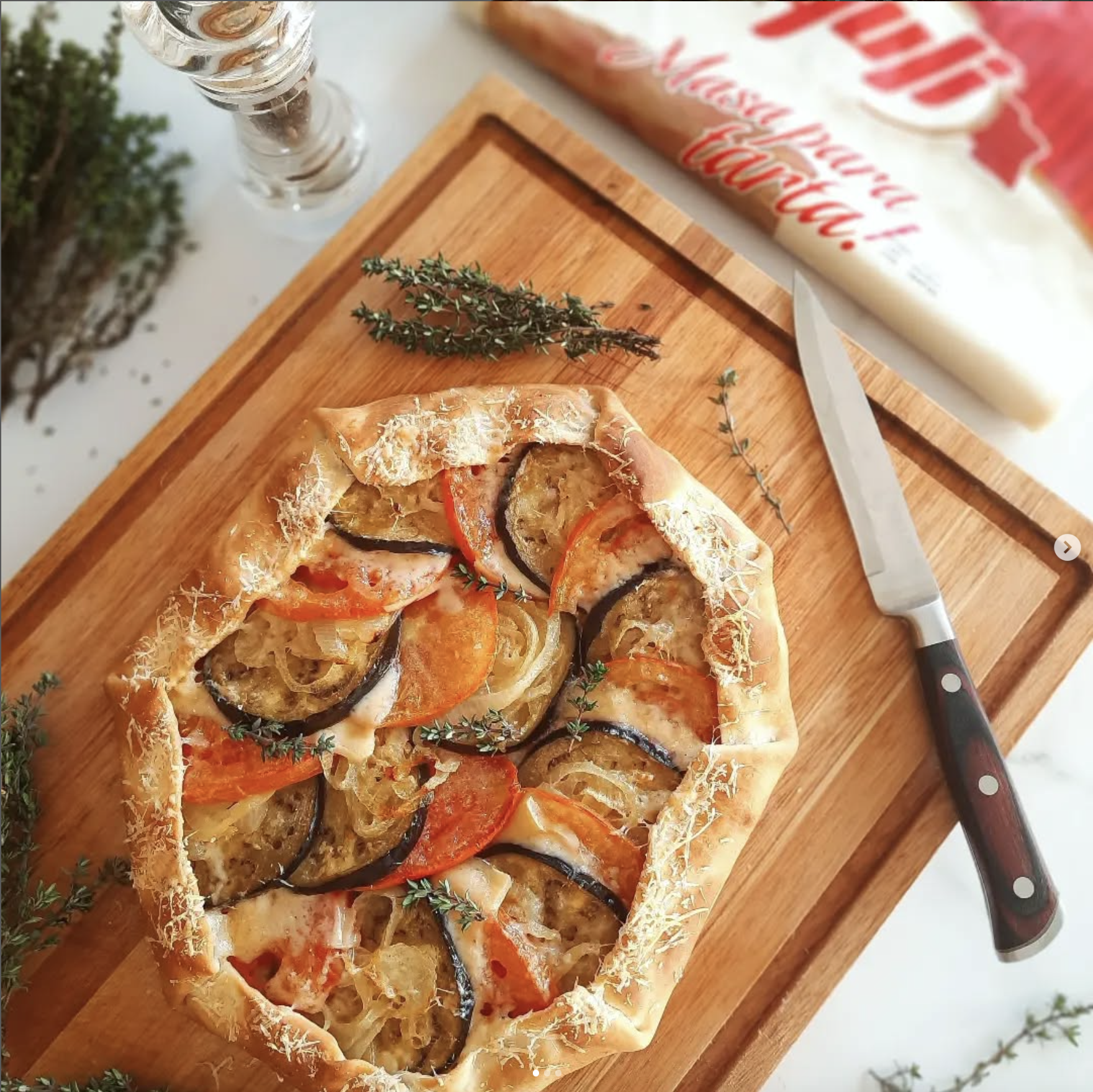 Gallette de Berenjena, Tomate y Cebolla